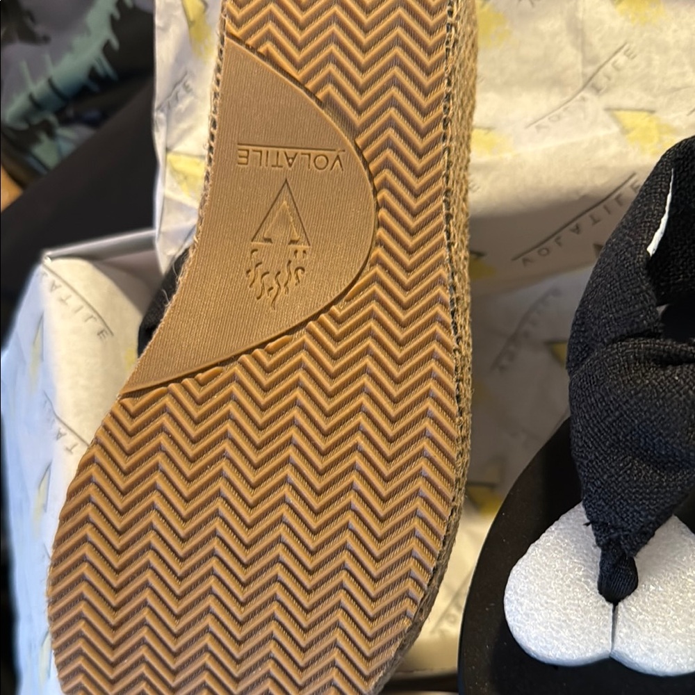 Volatile Black Sandals with Pom-Pom Detail - Picture 4 of 10